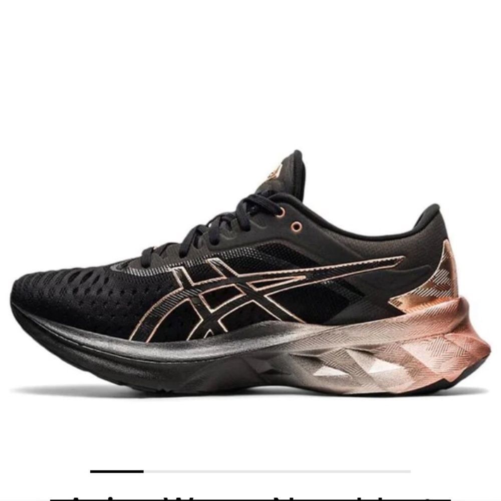 ASICS Black and rose gold nova blast sneakers size 9.5
